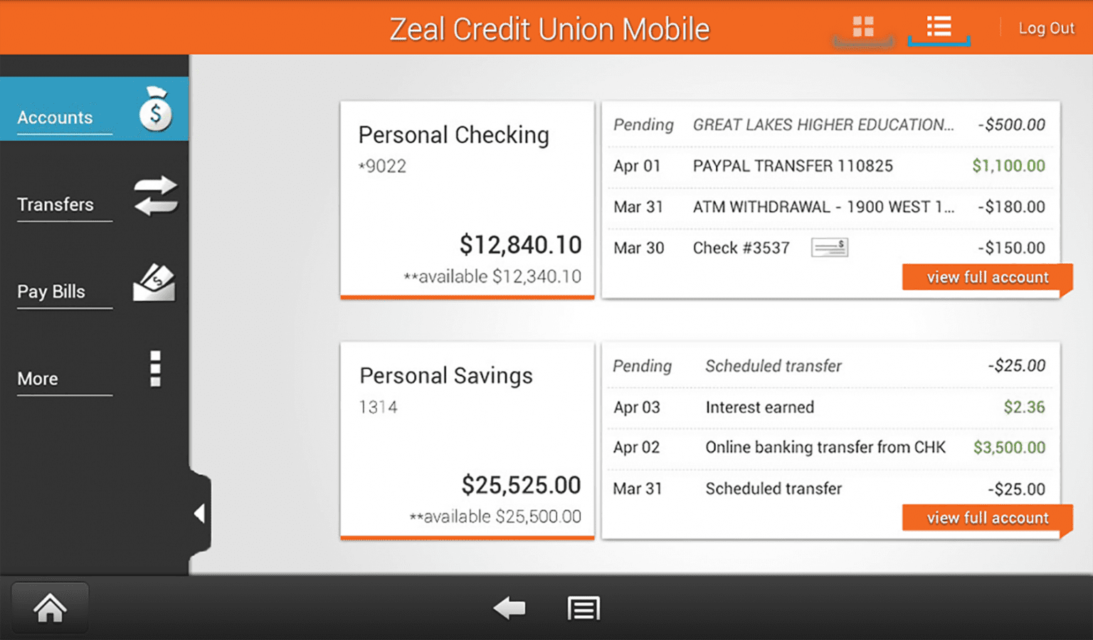 Mobile App - Zeal Credit Union